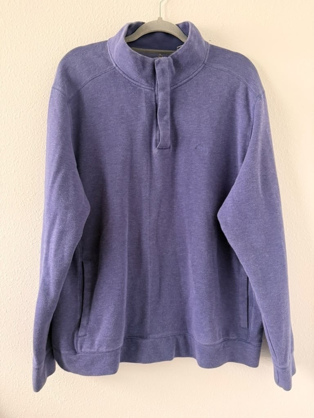 Tommy Bahama Men's Lavender Half-Zip Pullover Sweater